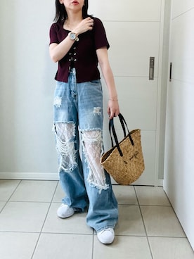 「アイテム（その他）」を使った、❁⃘asa❁⃘さん（骨格ストレート・レディース・150cm）の夏コーディネート