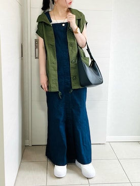「AS KNOW AS plus（アズノゥアズプラス）のアイテム（スニーカー）」を使った、❁⃘asa❁⃘さん（レディース・150cm）の夏コーディネート