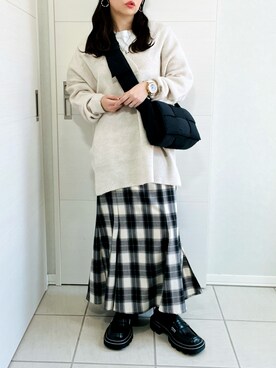 「チェック柄に恋してる」｜「アイテム（その他）」を使った、❁⃘asa❁⃘さん（レディース・150cm）の秋コーディネート