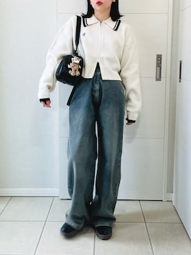 「ニットカーディガン」｜❁⃘asa❁⃘さん（レディース・150cm）の秋コーディネート