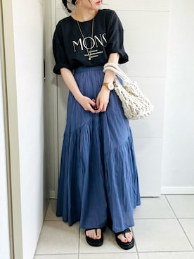 「T・S・L（ティーエスエル）のアイテム」を使った、❁⃘asa❁⃘さん（レディース・150cm）の夏コーディネート