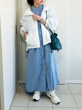 「春服デビュー宣言」｜「アイテム（シャツワンピース）」を使った、❁⃘asa❁⃘さん（レディース・150cm）の春コーディネート
