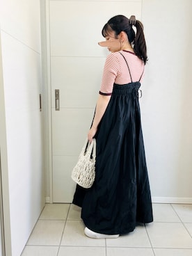 「AS KNOW AS plus（アズノゥアズプラス）のアイテム（スニーカー）」を使った、❁⃘asa❁⃘さん（レディース・150cm）の夏コーディネート