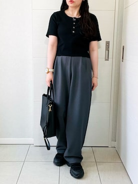 「reca（レカ）のアイテム（スラックス）」を使った、❁⃘asa❁⃘さん（レディース・150cm）の夏コーディネート