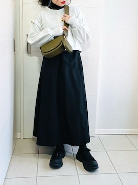 「ハーフムーンバック」｜「アイテム（ジャケット/アウター）」を使った、❁⃘asa❁⃘さん（レディース・150cm）の冬コーディネート