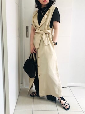 「アンブルネージュ」｜「アイテム（ワンピース/ドレス）」を使った、❁⃘asa❁⃘さん（レディース・150cm）の夏コーディネート