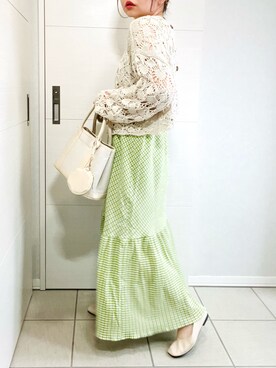 「ごきげんウィーク」｜「アイテム（バレエシューズ）」を使った、❁⃘asa❁⃘さん（レディース・150cm）の春コーディネート