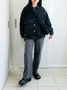 「CLEA（クレア）のアイテム（デニムジャケット）」を使った、❁⃘asa❁⃘さん（レディース・150cm）の春コーディネート