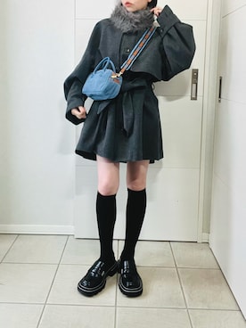 「アイテム（トレンチコート）」を使った、❁⃘asa❁⃘さん（レディース・150cm）の冬コーディネート