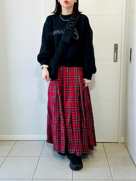 「アイテム（スウェット）」を使った、❁⃘asa❁⃘さん（レディース・150cm）の秋コーディネート