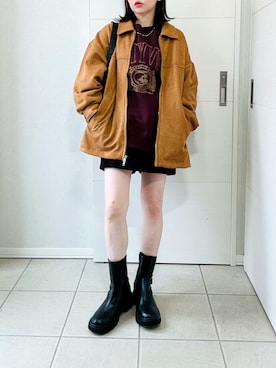 「アイテム（スウェット）」を使った、❁⃘asa❁⃘さん（レディース・150cm）の秋コーディネート