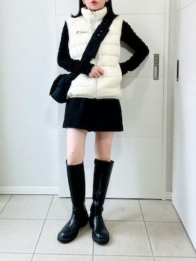 「アイテム（ダウンベスト）」を使った、❁⃘asa❁⃘さん（レディース・150cm）の秋コーディネート