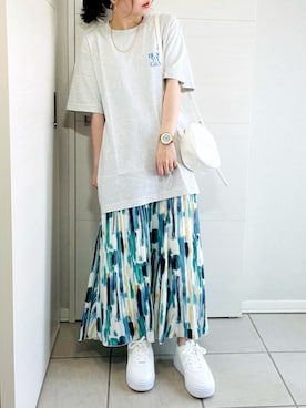 「AS KNOW AS plus（アズノゥアズプラス）のアイテム（スニーカー）」を使った、❁⃘asa❁⃘さん（レディース・150cm）の夏コーディネート