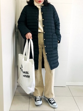 「Traditional Weatherwear」｜「アイテム（ダウンジャケット/コート）」を使った、❁⃘asa❁⃘さん（レディース・150cm）の冬コーディネート