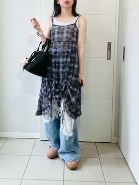 「アイテム（スニーカー）」を使った、❁⃘asa❁⃘さん（レディース・150cm）の夏コーディネート