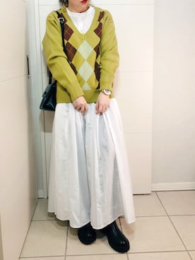 「秋トレンド2021」｜「アイテム（シャツワンピース）」を使った、❁⃘asa❁⃘さん（レディース・150cm）の秋コーディネート
