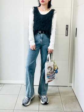 「FREE'S MART（フリーズマート）のアイテム（パンツ）」を使った、❁⃘asa❁⃘さん（レディース・150cm）の春コーディネート