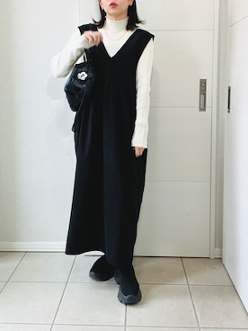 「アイテム（ジャンパースカート）」を使った、❁⃘asa❁⃘さん（レディース・150cm）の秋コーディネート