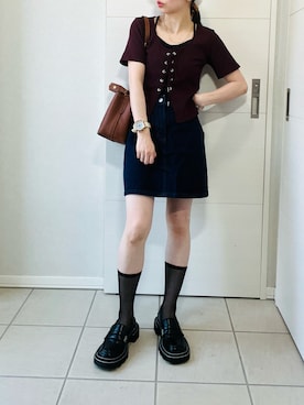 「アイテム（ソックス/靴下）」を使った、❁⃘asa❁⃘さん（レディース・150cm）の夏コーディネート