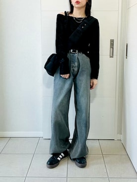 「アイテム（スニーカー）」を使った、❁⃘asa❁⃘さん（レディース・150cm）の秋コーディネート