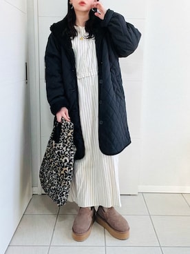 「ナチュラル」｜「アイテム（ナイロンジャケット）」を使った、❁⃘asa❁⃘さん（レディース・150cm）の冬コーディネート