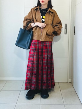 「アイテム（ブルゾン）」を使った、❁⃘asa❁⃘さん（レディース・150cm）の秋コーディネート