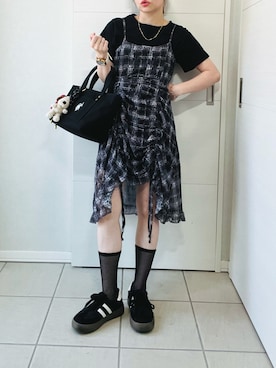 「アイテム（トートバッグ）」を使った、❁⃘asa❁⃘さん（骨格ストレート・レディース・150cm）の夏コーディネート
