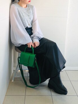 「NOISE MAKER（ノイズメーカー）のアイテム（Tシャツ/カットソー）」を使った、❁⃘asa❁⃘さん（レディース・150cm）の冬コーディネート