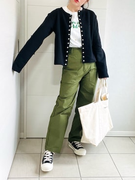 「feepur（フェピュール）のアイテム（チノパンツ）」を使った、❁⃘asa❁⃘さん（レディース・150cm）の秋コーディネート