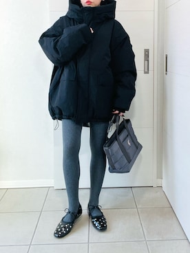 「アイテム（ブルゾン）」を使った、❁⃘asa❁⃘さん（レディース・150cm）の冬コーディネート