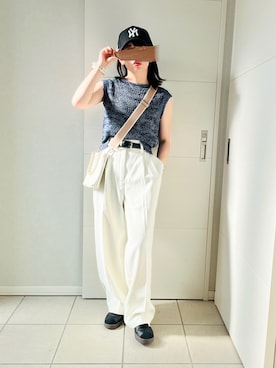 「アイテム（スラックス）」を使った、❁⃘asa❁⃘さん（レディース・150cm）の夏コーディネート