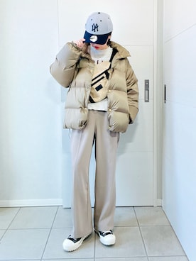 「アイテム（キャップ）」を使った、❁⃘asa❁⃘さん（レディース・150cm）の冬コーディネート