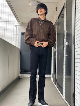 「ドルマンスリーブ」｜「アイテム（その他）」を使った、𝓡𝓮𝓲さん（メンズ・180cm）の秋コーディネート