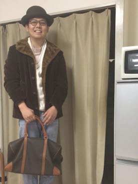「アイテム（ニット/セーター）」を使った、あらたさん（メンズ・174cm）の秋コーディネート