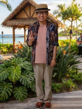 「Levi's（リーバイス）のアイテム」を使った、あらた暑くてコメント出来ない場合ありさん（メンズ・174cm）の夏コーディネート