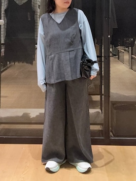 「LAKOLE（ラコレ）のアイテム（キャップ）」を使った、モエカさん（レディース・158cm）の春コーディネート