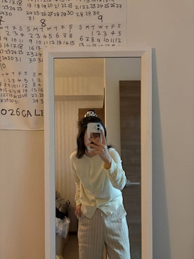 「LAKOLE（ラコレ）のアイテム（パンツ）」を使った、モエカさん（レディース・158cm）の春コーディネート