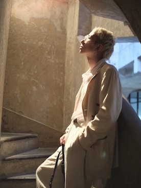 「JIL SANDER（ジルサンダー）のアイテム（ジャケット/アウター）」を使った、秦然さん（メンズ・175cm）の春コーディネート