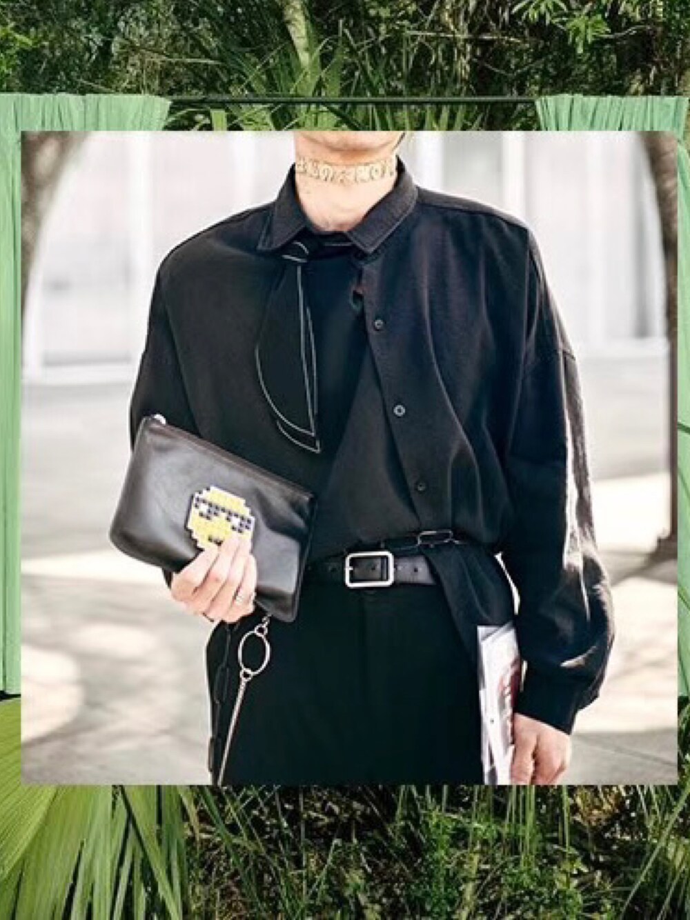 「ootd」｜「Les Prairies de Parisのアイテム（バッグ、イエロー系）」を使った、秦然さん（メンズ・175cm）の春コーディネートの1枚目の写真