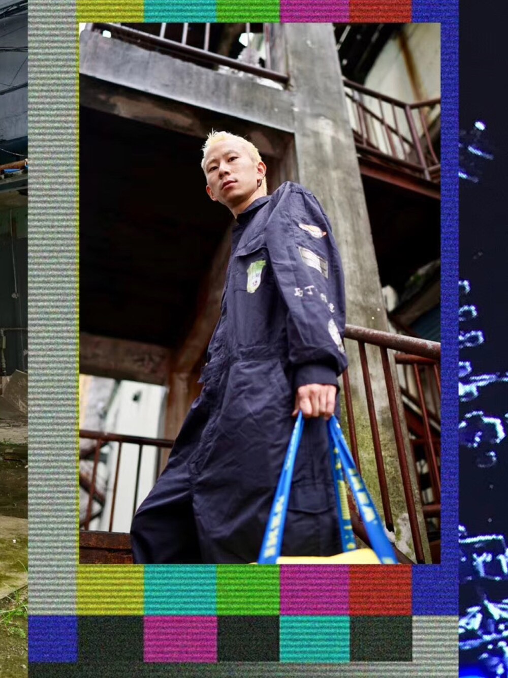 「ootd」｜「Cycle By Myobのアイテム（トップス、ブルー系）」を使った、秦然さん（メンズ・175cm）の春コーディネートの1枚目の写真