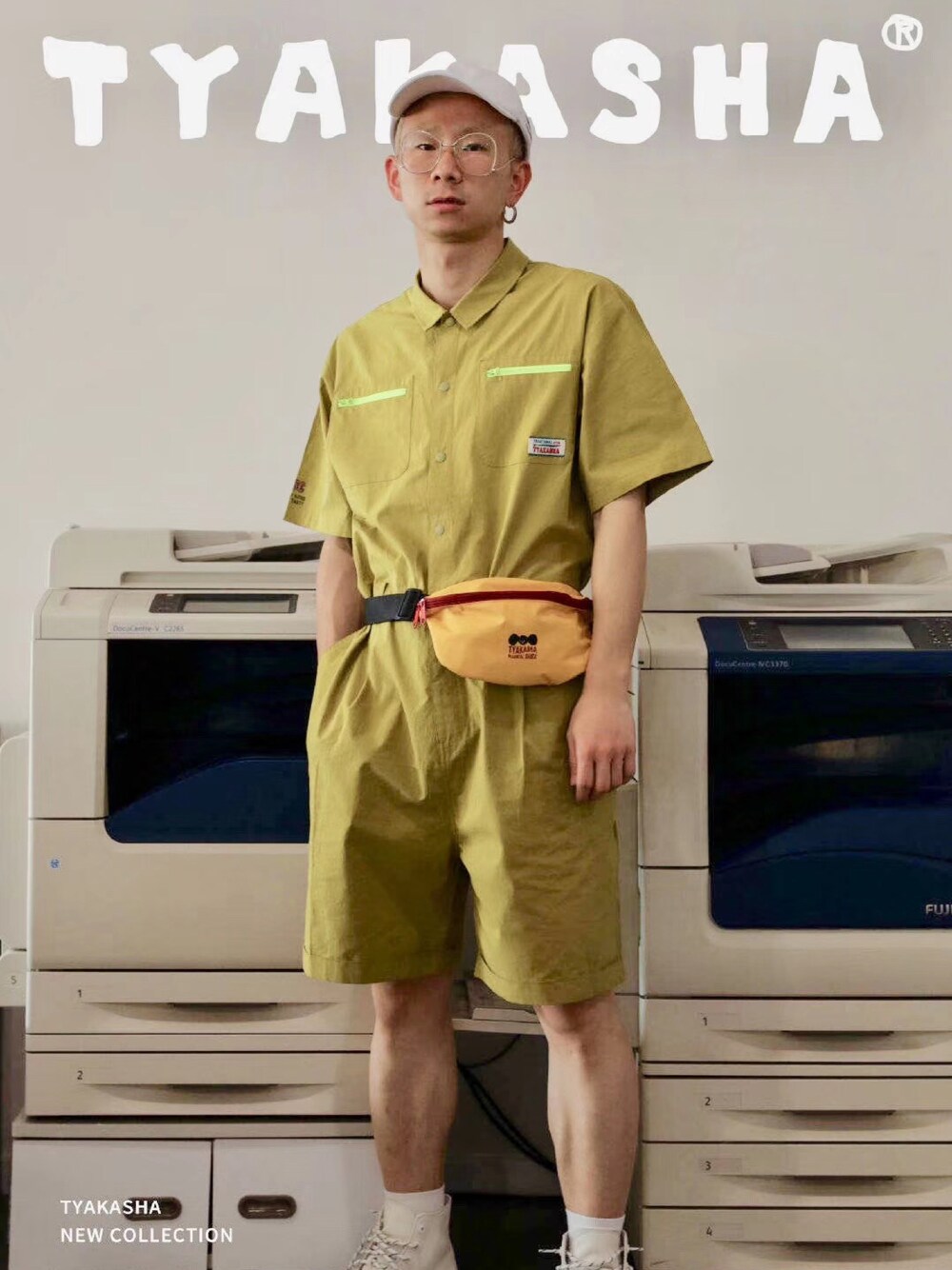 「ootd」｜「TYAKASHAのアイテム（トップス、イエロー系）」を使った、秦然さん（メンズ・175cm）の夏コーディネートの1枚目の写真