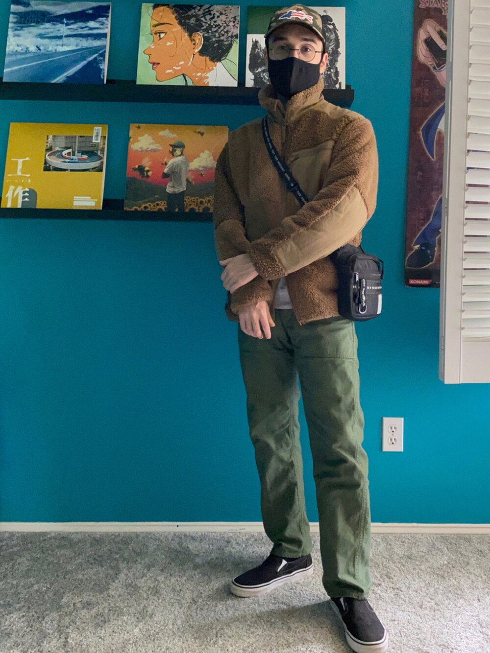 「スニーカー、VANS、アメカジ、UNIQLO、秋のコーデ、orslow、ENGINEERED GARMENTS、Billionaire Boys Club(Billionaire Boys Club)、Seattle、Gildan、fall、autumn、Cabela's、ENGINEERED GARMENTS for UNIQLO」｜「orSlowのorSlow/オアスロウ スリムフィットファティーグパンツ（その他パンツ、グリーン系）」を使った、Shipさん（メンズ・168cm）の秋コーディネートの1枚目の写真