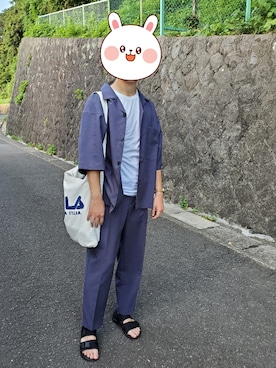 「FILA（フィラ）のアイテム（バッグ）」を使った、gakkun2556さん（メンズ・166cm）の夏コーディネート