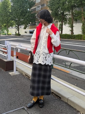 「LAVEANGE（ラビアンジェ）のアイテム」を使った、yuumiさん（レディース・154cm）の秋コーディネート