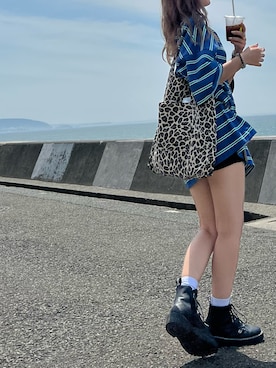 「BROKEN BASE（ブロークンベース）のアイテム（トップス）」を使った、knwearさん（レディース・153cm）の夏コーディネート
