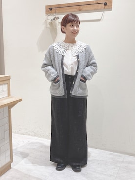 「ラインニット」｜n.aiさん（レディース・157cm）の冬コーディネート