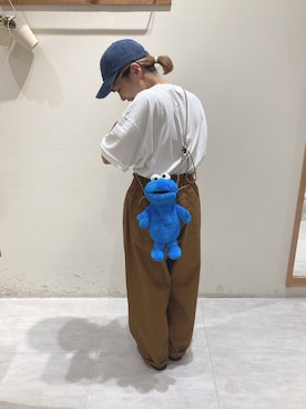 「Samansa Mos2 blue（サマンサモスモスブルー）のアイテム（帽子）」を使った、n.aiさん（レディース・157cm）の秋コーディネート
