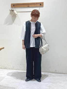 「Samansa Mos2 blue（サマンサモスモスブルー）のアイテム」を使った、n.aiさん（レディース・157cm）の秋コーディネート