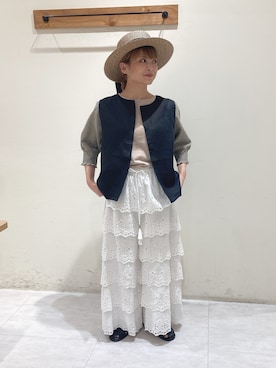 「TSUHARU by Samansa Mos2（ツハルバイサマンサモスモス）のアイテム」を使った、n.aiさん（レディース・157cm）の春コーディネート
