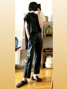 関税込 国内発送 [MM6] フェイク レザー アンクル パンツ SUMMER SALE】MM6 MAISON MARGIELA(エムエム6 メゾン マルジェラ